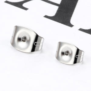 Piezas de fabricación de joyas, tuerca de oreja Diy, pendientes de acero inoxidable, postes de Metal, tachuelas de tapón de tornillo - Product Image 4