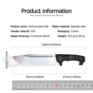 มีดยุทธวิธีปรับแต่งได้ ML ใบมีดสแตนเลส ด้ามจับ Craton ทรง Drop Point สำหรับล่าสัตว์ ใช้งานอุตสาหกรรม รับผลิตแบบ OEM - Product Image 6
