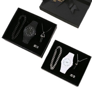 Set Regalo da Uomo Stile Business: Orologio, Collana, Bracciale e Anello (in Confezione di Carta) <span class=keywords><strong>per</strong></span> Fidanzati, Papà, Festa del Papà, <span class=keywords><strong>San</strong></span> <span class=keywords><strong>Valentino</strong></span> - Product Image 5