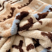 Couverture en polaire Teddy à motif de lettres et de cœurs, couverture douce en peluche pour canapé, lit, maison, taille personnalisée, logo, fournisseur en gros