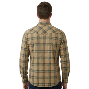 Camisa de Trabajo <span class=keywords><strong>a</strong></span> Cuadros de Franela de Alta Calidad para Hombre, 100% Algodón, Manga Larga, Diseño Personalizado con Logotipo OEM de XUCHANG - Product Image 2