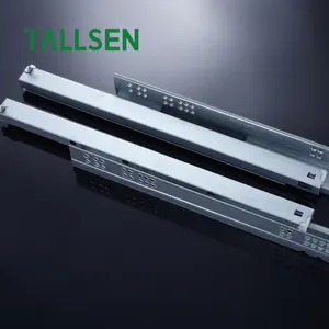 TALLSEN China Factory Direct Sales Three-section Rebound Hidden Rail With Three-dimensional Handle Drawer Slide