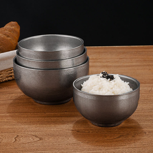Tigela de Macarrão Frio de Estilo Coreano com Design de Dupla Camada, Alta Qualidade, <span class=keywords><strong>Anti</strong></span>-Queimaduras, em Aço Inoxidável para Arroz, Sopa e Kimchi - Product Image 1