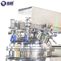 Machine de mélange homogénéisant et émulsifiant sous vide automatique Zhitong, hydraulique, 500L, 60kW, SUS304/SUS316L, pour cosmétiques