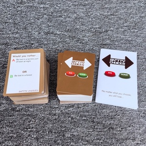 <span class=keywords><strong>Jeu</strong></span> <span class=keywords><strong>de</strong></span> cartes en papier English Shitty Choices Despicable Choice pour les fêtes, développement intellectuel, communication parent-enfant - Product Image 3