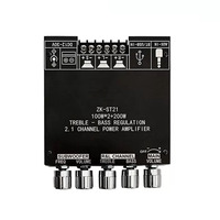 Carte d'amplificateur de puissance numérique ZK-ST21 2.1 canal sonore 100W + 100W + 200W puce de subwoofer TPA3221