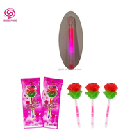 Vente en gros usine 30 pièces Sucettes phosphorescentes en forme de rose Bonbons fluorescents Faveurs de fête de la Saint-Valentin Remplissage fruité dur