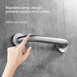 Barra de Apoyo para Baño de Acero Inoxidable Saint, 30, 40, 50, 60 cm, Antideslizante, para Personas Mayores y con Discapacidad, Seguridad en el Inodoro - Product Image 3