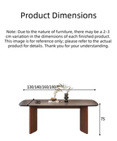 Table à manger vintage française en bois massif et dalle de pierre, pour usage domestique, luxe léger, style italien moderne et minimaliste