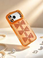 Nouvelle coque de téléphone transparente de haute qualité, avec couleurs assorties, design diamanté et support intégré, coque de téléphone haut de gamme
