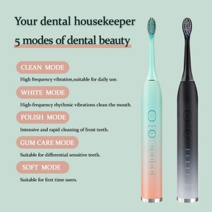 Nouvelle conception tendance, vente en gros, brosse à dents sonique intelligente de voyage, 5 modes, brosse à dents électrique sonique rechargeable pour la maison et les voyages - Product Image 3