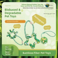 Jouet à mâcher pour chien biodégradable, résistant aux morsures, nettoyage dentaire, jouets à mâcher en caoutchouc naturel pour les molaires