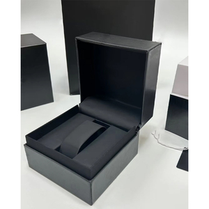 Luxury leather <b>Watch</b> Box <b>case</b> Wholesale Custom Logo Black Luxury Packaging Box for Single <b>Watch</b> - Product Image 2