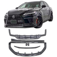 Kit carrosserie en fibre de carbone Aimgan amélioré pour Lexus RX350/RX500 : lèvre avant, jupes latérales, lèvre arrière, diffuseur, spoiler – Kit carrosserie RX500