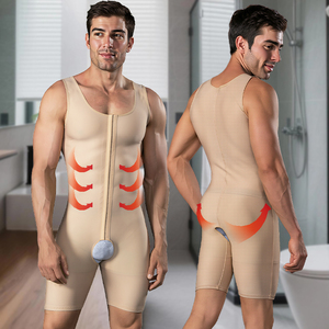 Faja Moldeadora de Cuerpo Completo para <span class=keywords><strong>Hombre</strong></span>, con Abertura en la Entrepierna, Levantamiento de Glúteos, Compresión Abdominal, Fajas Colombianas, Postquirúrgica, Tallas Grandes - Product Image 1