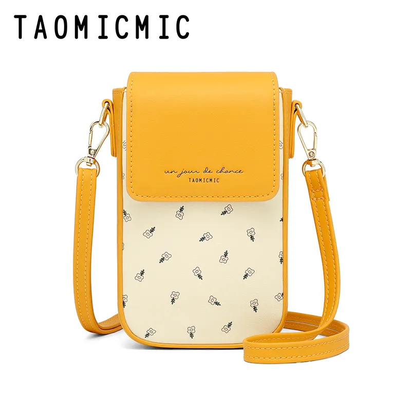 Taomicmic جلد هاتف محمول جيب محفظة الكتف حقيبة ساعي البسيطة حقيبة كروسبودي المرأة لفون XR