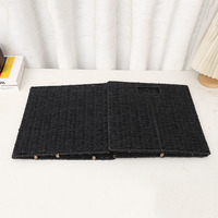 Panier de rangement multifonctionnel et polyvalent en corde de papier tressé à la main, pliable, écologique, carré et décoratif