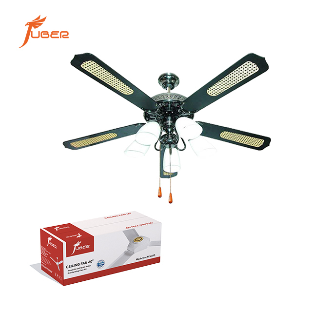 2026 Low Price Retro Luxury LED Ceiling Fan Light Retractable SMART 5-Speed Mechanical Metal Construction Household Use