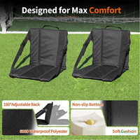 Coussin de chaise de pique-nique portable personnalisé, coussin de siège de camping extérieur, coussin de siège pliable pour stade sportif avec sangle de transport