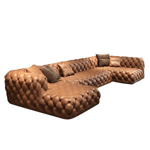 Canapé 6 places de luxe léger nordique minimaliste Nouveaux designs Ensemble de canapés d'angle modernes <span class=keywords><strong>en</strong></span> forme de U Meubles de salon Canapé sectionnel - Product Image 1