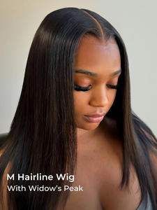 Ready to Go M Hairline Straight 6x8 Lace Front Wig avec cordon de serrage <span class=keywords><strong>Alipearl</strong></span> Widow's Peak Pre Cut & Plucked Beginner Friendly - Product Image 2