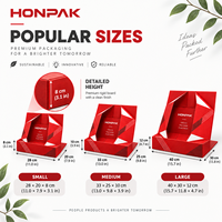 Boîte cadeau à fermeture magnétique personnalisée HONPAK, emballage rigide pliable pour cosmétiques, électronique et présentation de produits de luxe