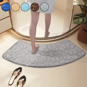 Tapis de salle de bain moderne en PVC, antidérapant et absorbant, incurvé, pour le bain, la <span class=keywords><strong>douche</strong></span> et les toilettes, tapis en relief pour la maison - Product Image 2