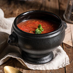 Tazón de sopa de cabeza de león de cerámica china clásica, horno de <span class=keywords><strong>microondas</strong></span>, <span class=keywords><strong>vajilla</strong></span> de restaurante personalizada segura, taza de estofado de Nido de Pájaro <span class=keywords><strong>para</strong></span> acampar - Product Image 2