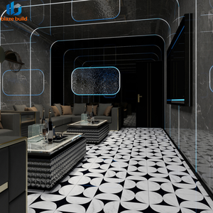 Piastrelle in Porcellana Lucida Effetto Marmo <span class=keywords><strong>Bianco</strong></span> e Nero 800x800 per Pavimentazione Commerciale <span class=keywords><strong>di</strong></span> KTV e Club - Product Image 3