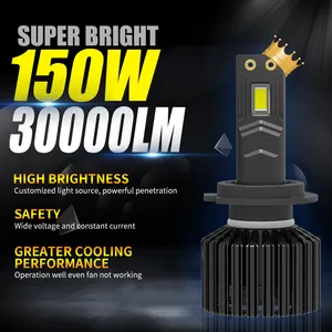 H4 LED 75Wヘッドライト30000lmh4c332超高輝度LEDオートライトオリジナル工場150WカーヘッドライトH4LED