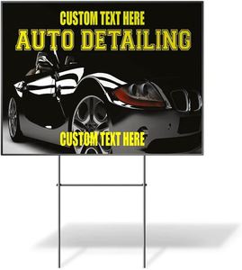 <b>Custom</b> Print Waterproof UV Resistant Yard Signs for Outdoor Lawn Car Wash Auto Detailing Business Advertising - Product Image 4
