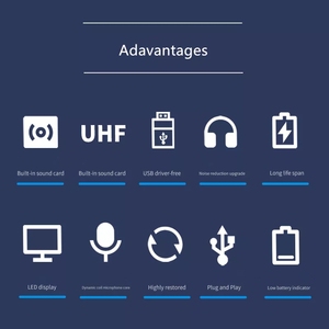 New W6A Chuyên nghiệp UHF Dual Channel không dây <span class=keywords><strong>Microphone</strong></span> <span class=keywords><strong>Kit</strong></span> phát hiện tiếng ồn kỹ thuật số không dây hội nghị <span class=keywords><strong>Microphone</strong></span> - Product Image 3