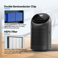 Purificateur d'air et déshumidificateur 2 en 1 pour la maison/le bureau avec filtre HEPA 11 et réservoir de 0,7 L, capacité de 100 m³/h CADR, 750 ml/jour