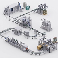 Ligne de production entièrement automatisée CGF14-12-5 pour le rinçage, le remplissage et le bouchage de bouteilles d'eau de source à 12 têtes en plastique