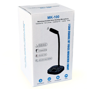 Tarjeta de Sonido Transfronteriza, Micrófono con Cambiador de Voz, Micrófono de <span class=keywords><strong>Karaoke</strong></span>, Dispositivo de Voz Universal para Computadora y Teléfono, Omnidireccional, para TikTok y Belleza - Product Image 2