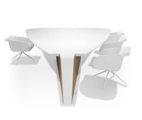 Table de réunion de bureau au design unique avec prise intelligente Petite table de conférence moderne de luxe à vendre