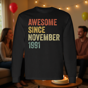 Fantastica maglietta a maniche lunghe dal novembre 1991, regalo per il 29° compleanno - Product Image 3