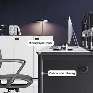 Alta qualità Jieao serie Q8 mobili da ufficio modulare nero personale tavolo scrivania 2 persona postazione di lavoro