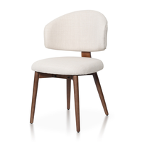 Chaise de salle à manger empilable ergonomique moderne en bois massif, avec siège rembourré et design confortable, mobilier de maison en promotion
