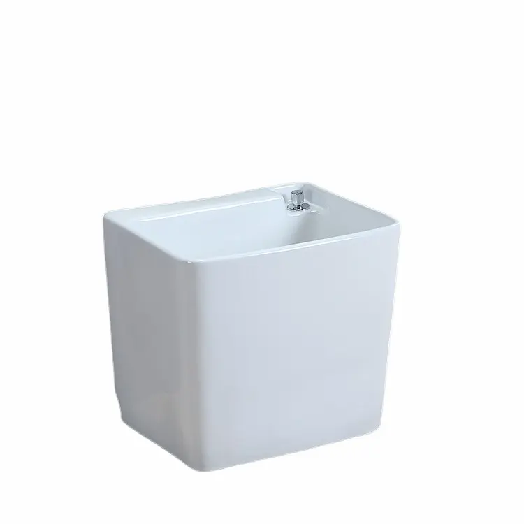 Modern design bathroom free standing sanitary ware ceramic mop sink basin for garden