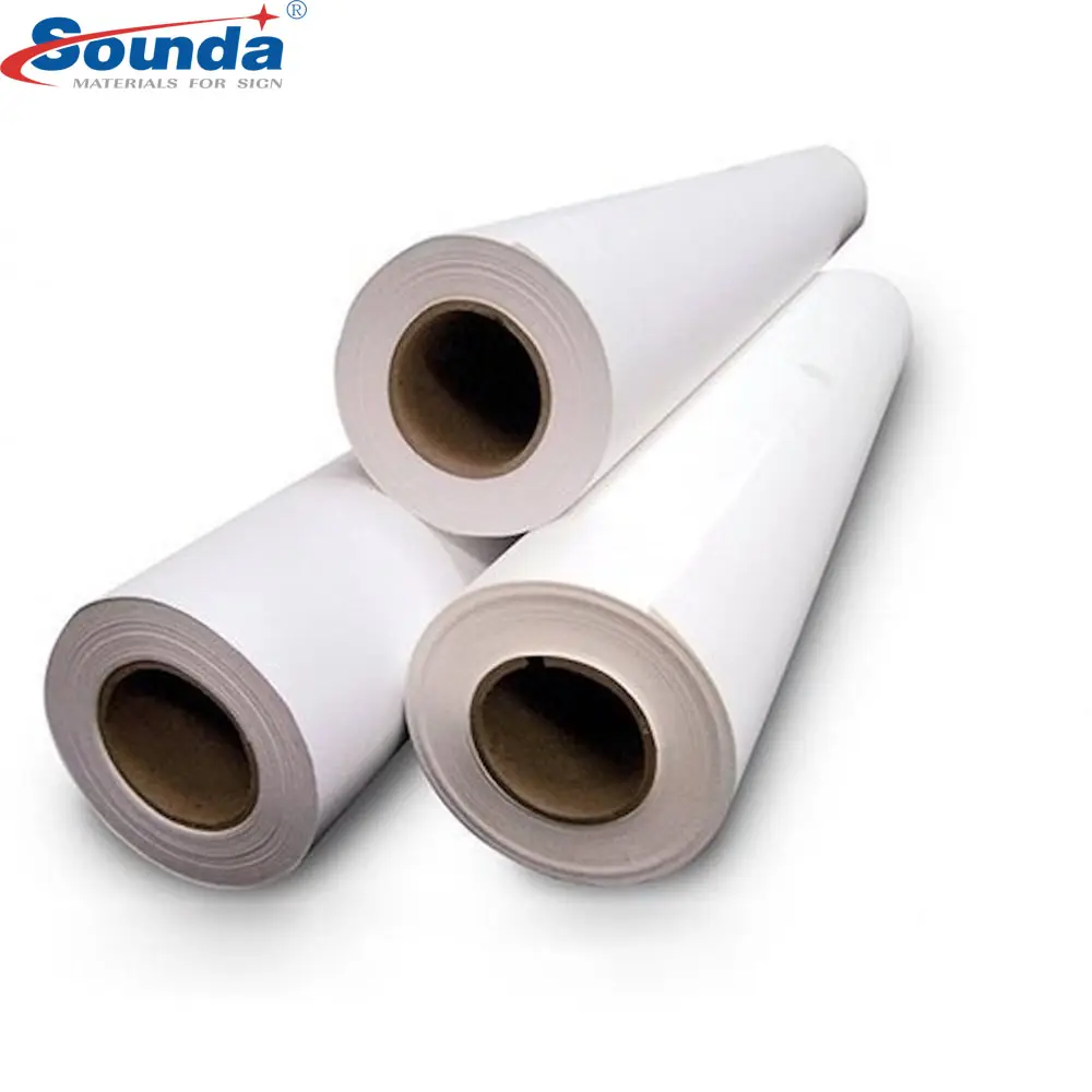 Outdoor Advertisement Materials White Strong Glue Self Adhesive Vinyl Rolls