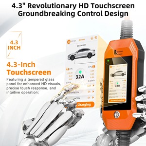 GB/T 7kW 32A Vehicle Charger 5M <b>Cable</b> Car <b>Battery</b> Charger With OTA Firmware Upgrades for Home Car Charge Station - Product Image 4