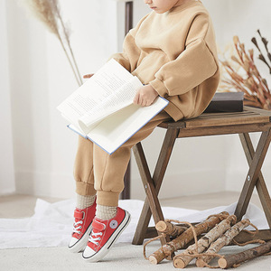 ชุดเด็กสำหรับฤดูใบไม้ร่วงและฤดูหนาว เสื้อแขนยาวผ้าฝ้ายและกางเกงขายาว ชุดเสื้อผ้าเด็กผู้ชาย - Product Image 3