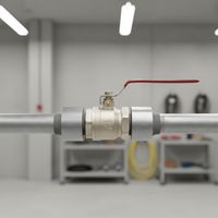 Robinet à bille en laiton forgé fileté toutes tailles de 1/4'' à 4'' pour gaz et eau