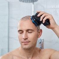 Rasoir portable à 7 lames en acier inoxydable pour homme, kit de voyage rechargeable par USB avec brosse de nettoyage et étui de protection, cadeau espagnol