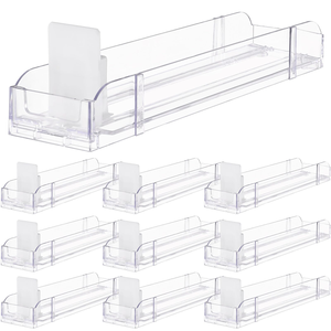 Divisor de acrílico para exhibición de venta al por menor, paquete de tabaco ajustable con resorte, gabinete Bloqueable, empujador de estante de carril para cigarrillos - Product Image 1