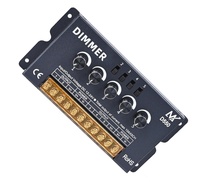 Controlador de Tira LED Magic D550 RGBCW 800W RGB CCT DC12V-24V de 5 Canales RGBWW con Dimmer