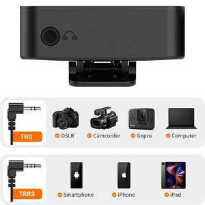 Microphone Lavalier sans Fil Professionnel <span class=keywords><strong>Mini</strong></span> 2.4G 2.4GHz pour Téléphone Portable Smartphone Interview Caméra Live Vlog - Product Image 4