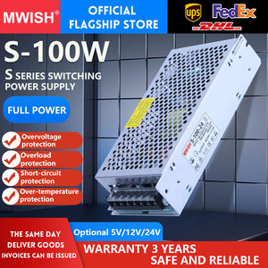 Alimentatore switching ad alta corrente MWISH S-100-5 100W 5V 20A Mini SMPS per display LED e controllo industriale - Product Image 3