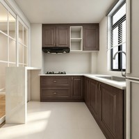 Maßgefertigte Moderne Lackierte Küchenschränke Holzschrank Aufbewahrung Wohnmöbel-Set Insel-Design OEM-Fabrik Großhandelspreis